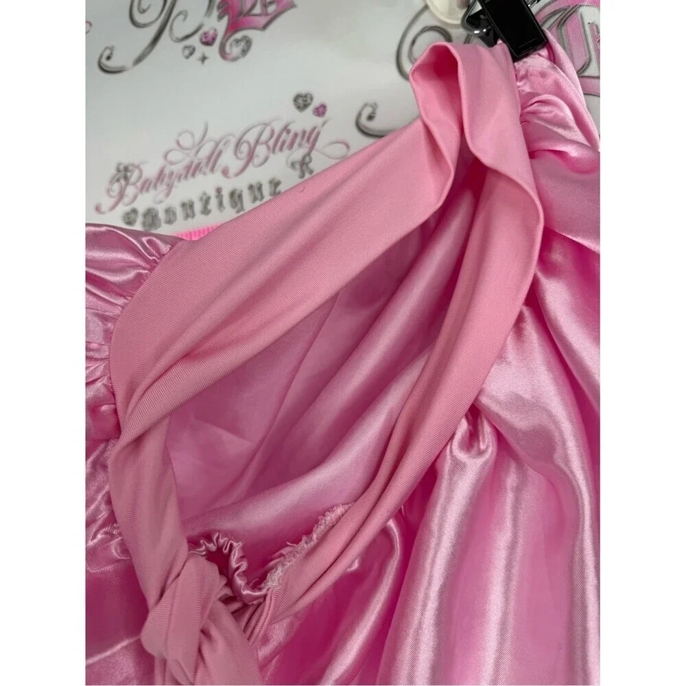Hair turban wrap sleeping lounge shiny Satin Pink Durag Headwrap